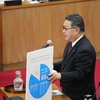 総括審査会質疑で吉田英策県議が質問。第二の廃炉、賠償指針の見直し、高校統廃合などの教育問題、河川の浚渫等を質問。