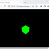 WebGLを使用して簡単な立方体を描画してください。またライブラリには、Three.jsをCDNで利用してください。