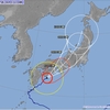 台風５号が接近中