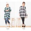 全2色/大きいサイズ有 チェック柄フレアチュニック