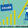 【今月の成績】2021年11月取引した銘柄と損益金額