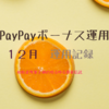 PayPayボーナス運用 12月運用記録