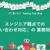 エンジニア観点での「問い合わせ対応」の業務効率化