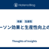 ホーソン効果と生産性向上の鍵