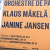 夕べのコンサート。パリ管　クラウスマケラ指揮　ジャニーヌジャンセン　バイオリン。