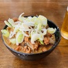 古河のマスダ食堂で「モツ煮にビール」で優勝しました。