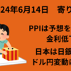 【24/6/14寄り前】前日の米株は高安まちまち　ダウが続落　ナスダック、S＆P500は4日連続で最高値更新　日本はSQ→日銀会合結果→植田総裁会見と気の抜けない１日