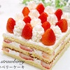 シンプルで美味しい苺のクリスマスケーキ square strawberry cake