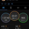 レース2週間前20キロペース走(4:58/km)