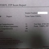 TOEFL ITPスコアレポート届きました