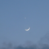 月と金星が近くに見える