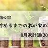 【家計簿公開】300万貯めるまでの我が家の記録12(8月家計簿2022年)