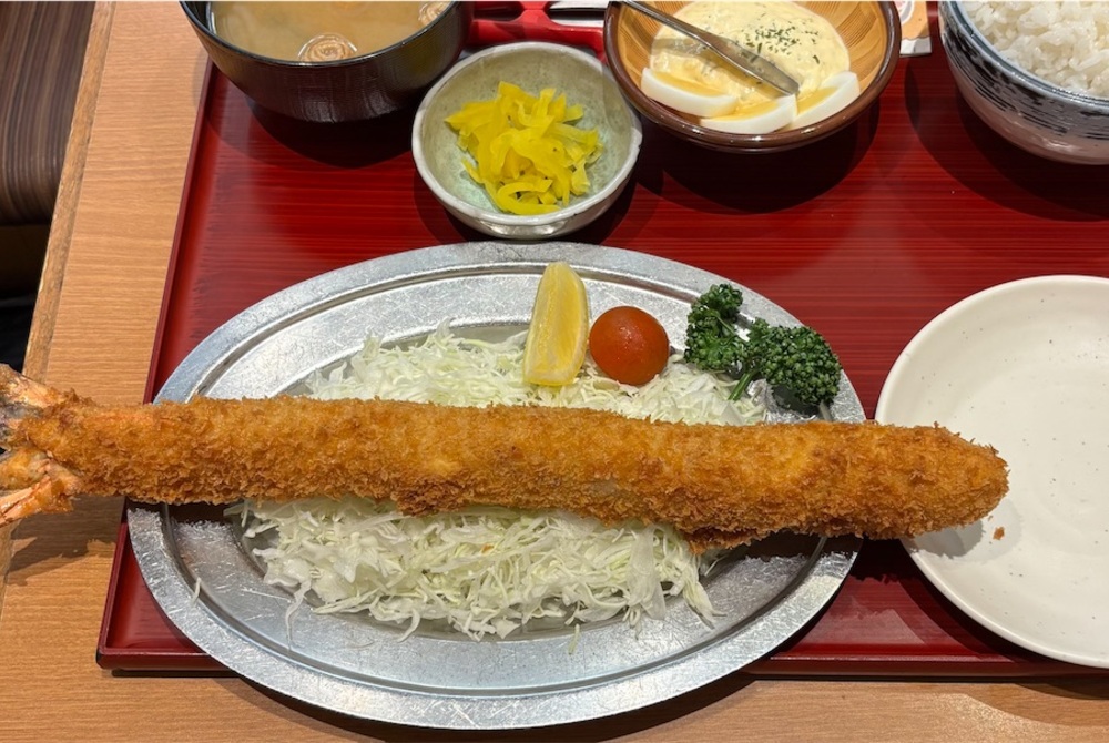 【@海老どて食堂】世界最大級のエビフライを食べる