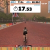 スマートトレーナーでZWIFT。計測区間で心拍急上昇！