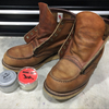 REDWING LINEMAN・IRISH SETTERをフロアワイパーのシートで磨いてみた。