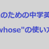 大人のための中学英語学び直しブログ講座＃12