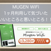 MUGEN WiFiを使ってみて感じたいいところとダメなところ！ぜったい格安プランを選ぶこと！