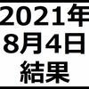 2021年8月4日結果　含み損過去最大の130万円突破