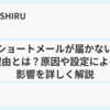 ショートメールが届かない理由とは？原因や設定による影響を詳しく解説