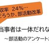 当事者は一体だれか？／部活動のアンケートから