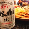 生姜焼きとちくわきゅうりとビール