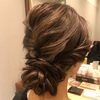 プロの方に メイクアップとヘアセットをしていただきました♡