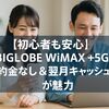 【初心者も安心】BIGLOBE WiMAX +5G-違約金なし＆翌月キャッシュバックが魅力