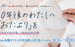 10年後の“わたし”に手紙を書こう。Webメディア「りっすん」10周年を記念したお題キャンペーン実施