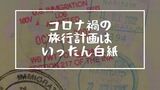 飛行機で行く旅行計画はいったん白紙