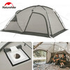 Naturehike-屋外ハイキング用の穴のあるダブルテント,30dポリエステル,茶色,灰色,屋外ポール,軽量テント,2024