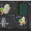 Blender2.8でモンスター型のキャラクターモデルを作成する その７（モンスター型モデルにHumanoidリグを設定する）