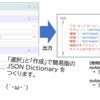 JSON Dictionary の簡易版という手法を作りました。