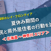 夏休み期間の県内住民と県外居住者の行動を比較分析<北海道〜神奈川エリア>