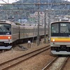 武蔵野線と南武線の205系の並び