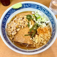 加賀（初台）冷納豆そば＋きつね