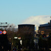高崎駅前散歩　今朝は６℃・浅間山は雲に覆われていました。