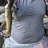 美瑛川の上流部でオショロコマを釣る息子！