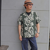 SUN SURF サンサーフ 定番のボーダー柄はタヒチ伝統のパレウをイメージしたアロハシャツ♬ 美しい〜です＾＾ SS39216 RAYON HAWAIIAN SHIRT SUNLIGHT FLOWER 
