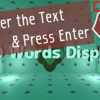 3D Words Display【LookingGlass】