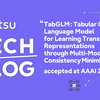 “TabGLM: Tabular Graph Language Model for Learning Transferable Representations through Multi-Modal Consistency Minimization” accepted at AAAI 2025