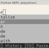 Pythonメモ : 補完等ができるREPLのptpythonを使ってみる