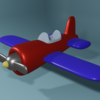 blenderでモデリングした飛行機