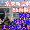 京成 スカイライナーではない新型特急56両導入！3200形 2026年度までに36両製造！