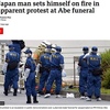 海外メディアが伝えた国葬に抗議する焼身事件