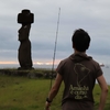チリ　イースター島　モアイに会いに行った　⑤タハイ儀式村　夕陽編