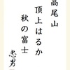 高尾山頂上はるか秋の富士 