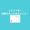 ２０２１年！今年のやってみたいこと！目標！？を書いていきます。