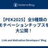 【PEK2025】全9種類のモチベーションチップスを大公開！