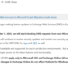Microsoft 365 Exchange Online でのアプリ偽装が EOS となることが決定しました