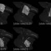  [Houdini] Vellum の Stitch Points Slide Rate を比較してみた